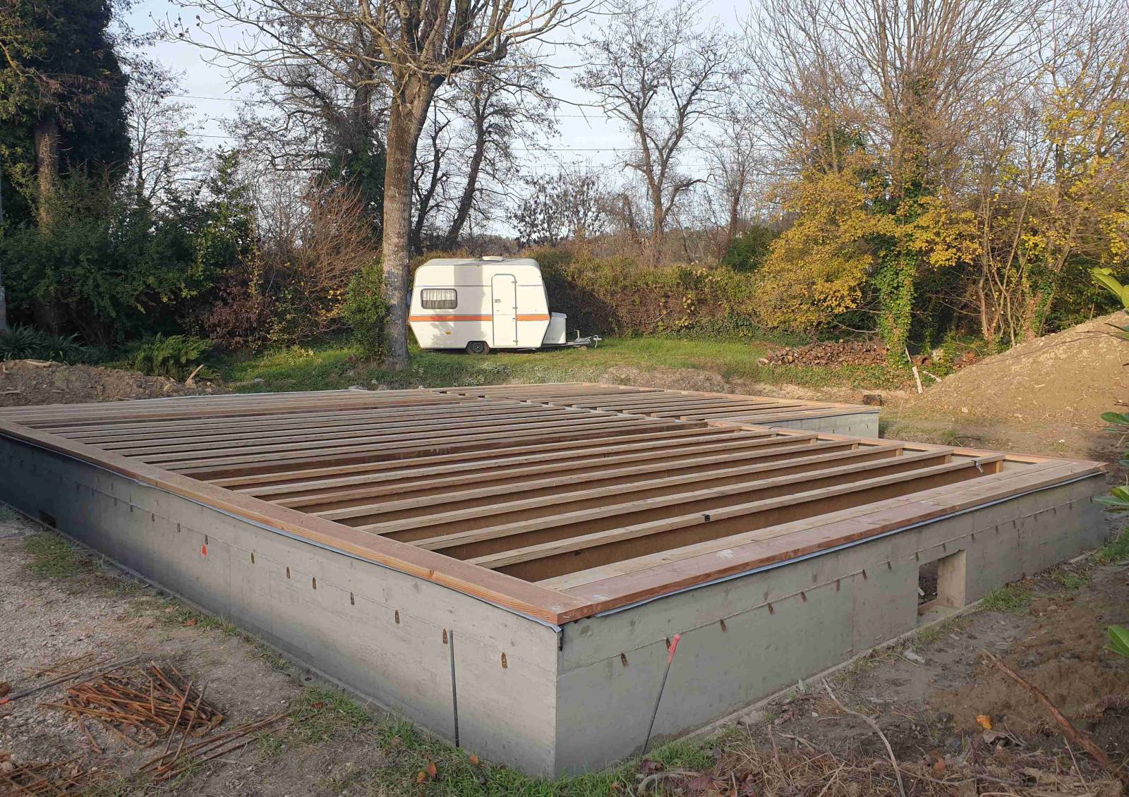 Fondation et dalle bois