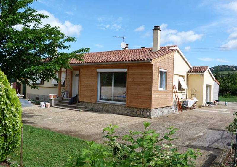 Extention à ossature bois à Piegros la Clastre dans la Drôme 26400