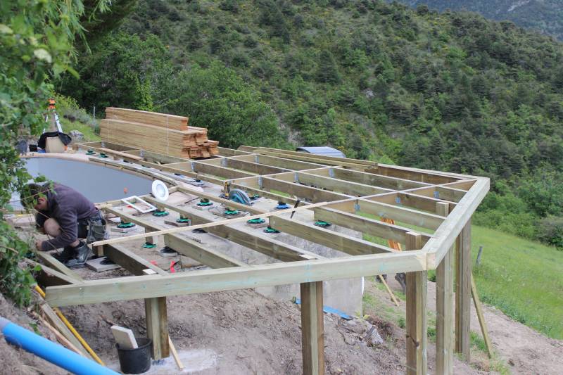 Une idée de la pente au démarrage des travaux