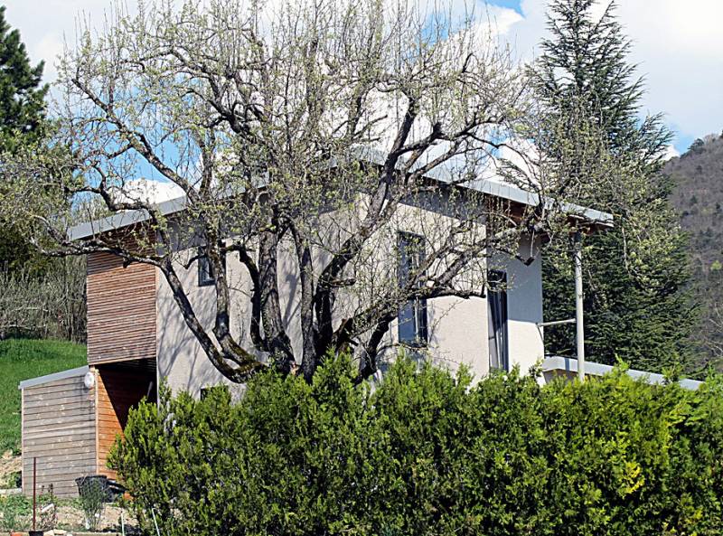 Bardage bois côté entrée