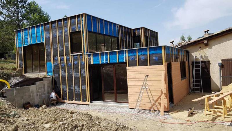 Bardage douglas saturé