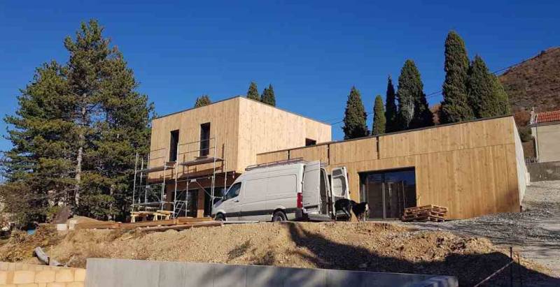 Construction d'une maison ossature bois à Saillans en Drôme